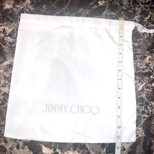 JIMMY CHOO White Silk Dust Bag / Dust Cover (13" X 13.5")